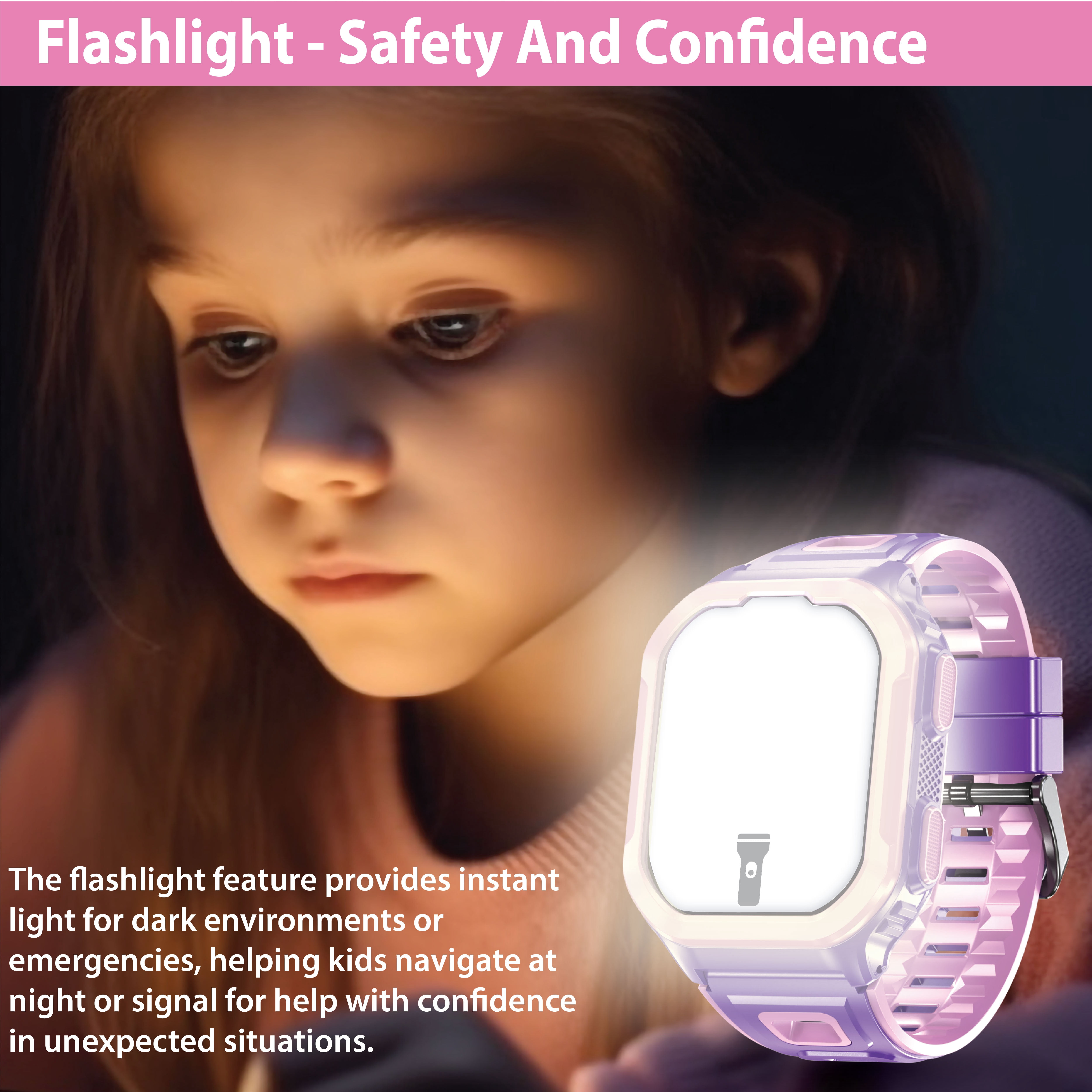 Hello Kitty iTime 4G Kid's Smart Watch with Calling, Messaging, GPS Tracking, & Secure Monitoring, No SIM Card, Purple