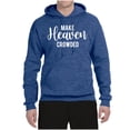 thumbnail image 2 of Wild Bobby Make Heaven Crowded Inspirational/Christian Unisex Graphic Hoodie Sweatshirt, Vintage Heather Blue, Medium, 2 of 5