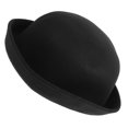 thumbnail image 5 of HERFIER Classic Wool Fedora Bowler Hat for Ladies - Black, 5 of 9
