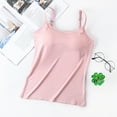 thumbnail image 5 of Teens Big Girls Women Padded Bra Camisole Top Vest Female Camisole With Built In Bra Purple L, 5 of 8