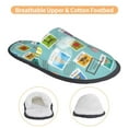 thumbnail image 3 of Balery World Travel1 Pantuflas de Casa de Felpa Silenciosas con Diseño Estampado, Zapatillas Cómodas Antideslizantes de Algodón para Interior-Large, 3 of 8