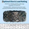 thumbnail image 4 of ATV Tires 22x10-9 - 4PR Heavy Duty Tubeless, 2-Pack Black, for UTV/ATV | 16mm Deep Tread, Trail/Sand/Mud Off-Road Performance (Fits 9-Inch Rims), 4 of 7