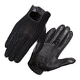 thumbnail image 5 of Guantes de cuero con pantalla táctil para hombre, tejido en la parte posterior, otoño e invierno, antideslizantes, de piel de cabra para motocicleta, finos, 5 of 5