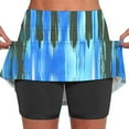thumbnail image 2 of BiZtdJrK Womens Summer Vacation Skorts Gradient Print High Waist Casual Skort Trendy Party Skirts with Shorts on sale clearance 2025 Blue XL, 2 of 8