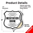 thumbnail image 2 of Meditation Room (2 Pack) 6 inch X 6 inch Shield Shaped Heavy Duty 3.2 mil Vinyl Decals Weather Resistant Made in the USA, 2 of 5