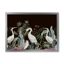 Designart 'Chinoiserie With Peonies and Birds III' Traditional Framed Art Print