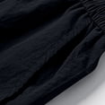 thumbnail image 2 of Men Shorts Casual Knee Length Men's Running Athletic Shorts, Color Black Elastic Waist Drawstring Shorts, Loose Casual Outdoor Hiking Short Pants Black 4XL, 2 of 7