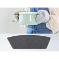 thumbnail image 5 of REGALWOVEN Set of 6 Faux Leather Placemats for Kitchen Dining Table Decor Washable Heat Resistant Table Placemats Wipeable Table Mat Black 19*12in, 5 of 7
