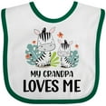 thumbnail image 3 of Inktastic Zebra My Grandpa Loves Me Boys or Girls Baby Bib, 3 of 4