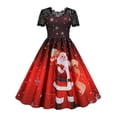 thumbnail image 5 of Vestido de fiesta de Navidad para mujer, vestido Vintage de encaje de manga corta para invierno, ropa de noche de Navidad elegante 2022, 5 of 5