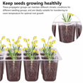 thumbnail image 4 of OUSITAID Seedling Starter Kit ABS 10Pcs 12 Holes Seed Starter Tray Kit with Adjustable Vents Multifunctional Seed Propagator Set with Transplant Tools Labels Pen, 4 of 9