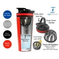 thumbnail image 5 of Ice Shaker Stainless Steel Protein Shaker Bottle, 26oz Black & White Ombre, 5 of 5