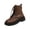 Coffee, variant on EKVAHL Women's Orthopedic Combat Boots, Ankle Booties Walking Shoes, Lace Up Round Toe Arch Support Thick Lug Platform Outdoor Punk Daily Boots Red
