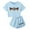 Light Blue, variant on Girl's Summer German Flag Printed Short Sleeve Shorts Set