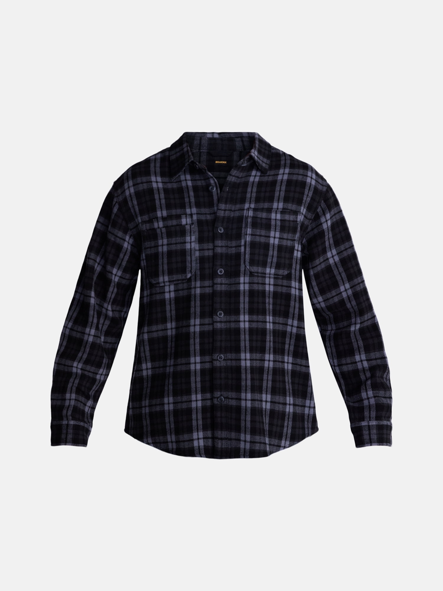 Brahma Men's Work Flannel Shirt with Long Sleeves, Sizes S-3XL