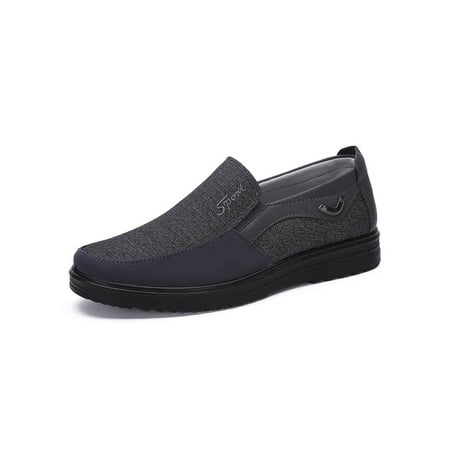 

Colisha Men Flats Slip On Casual Shoes Classic Loafers Walking Comfort Loafer Flat Business Shoe Gray 8.5