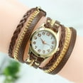 thumbnail image 3 of Reloj de cuarzo para mujer, elegante reloj de pulsera de cuero de varias capas para mujer + reloj de cuarzo para mujer, reloj de pulsera informal, regalo maravilloso., 3 of 4
