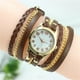 thumbnail image 3 of Reloj de cuarzo para mujer, elegante reloj de pulsera de cuero de varias capas para mujer + reloj de cuarzo para mujer, reloj de pulsera informal, regalo maravilloso., 3 of 4