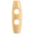 thumbnail image 1 of Horn Toggle Sewing Buttons, 50pcs Wooden Buttons Double Holes Durable Lightweight Coat Toggle Button Sewing Knitting Accessory For Clothing Luggage Sweaters Jacket DIY 3 Cm Length, 1 of 8