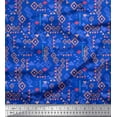 thumbnail image 1 of Soimoi Blue Rayon Fabric Diamond Geometric Print Fabric by the Yard 56 Inch Wide, 1 of 3