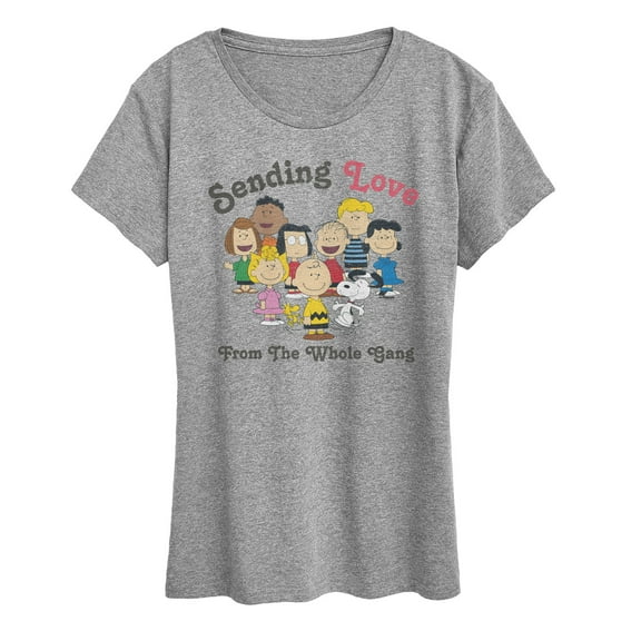 Peanuts - Gang Sends Love - Women's Short Sleeve Graphic T-Shirt
