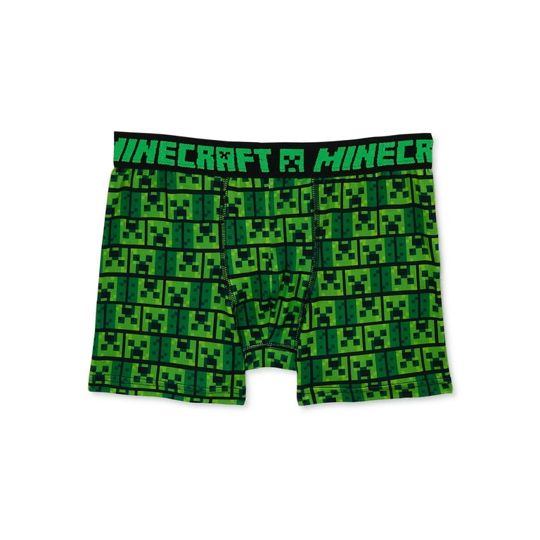Minecraft Boys Boxer Brief Underwear, 4-Pack, Sizes 4-14 