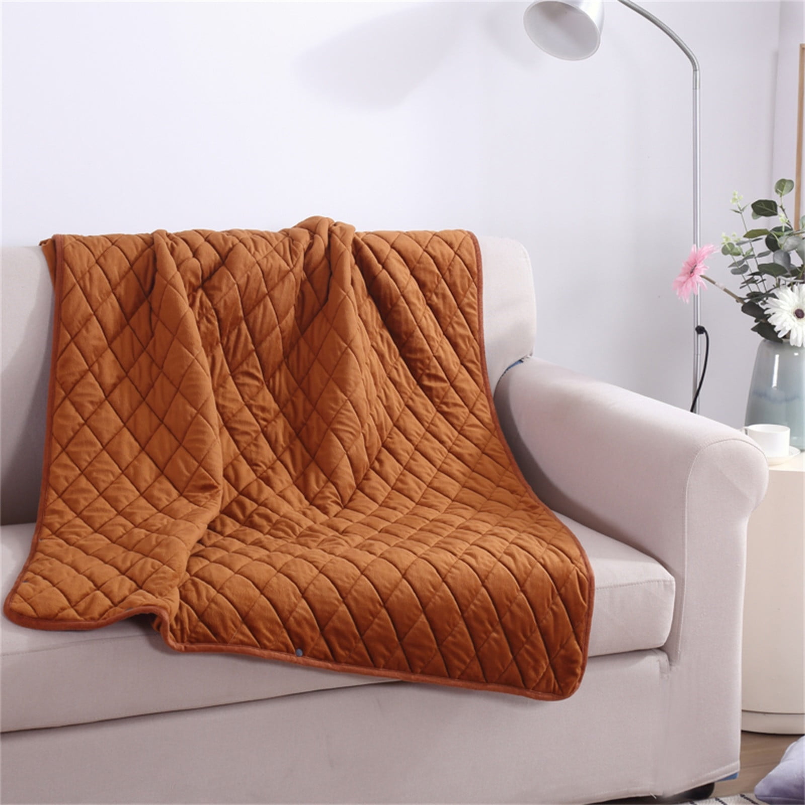 Ovzne 5V Usb Heated Blanket – Soft Washable Throw For Home Office Travel,100X140Cm With 120Cm Extension