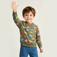 thumbnail image 5 of GCETTIC Boys Sweatshirts Cotton Long Sleeve Crewneck Pullover Toddler Kids Winter Warm Shirt Sweater Tops Green,4-5 Years, 5 of 6