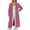 C-Pink32, variant on Women Hooded Cardigan Long Solid Color Long Sleeve Mid-Calf Outerwear Soft Lightweight Jacket Fall Winter Comfort Coat