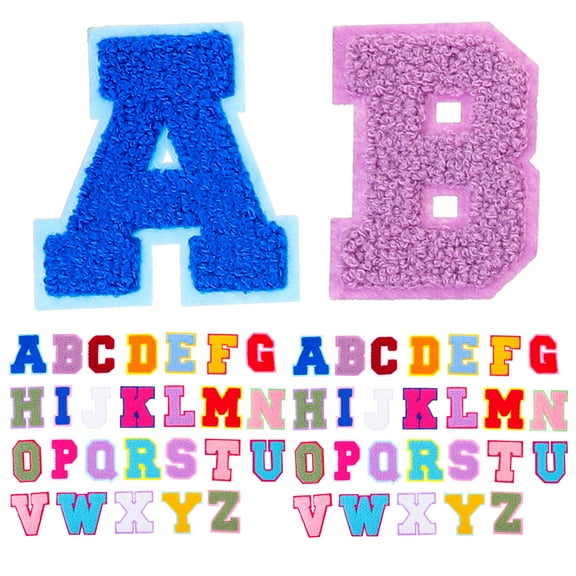 Mutmorningal 52pcs Clothes Repair Patches Garment Patches Decorative Iron On Letters DIY English Letter Patches