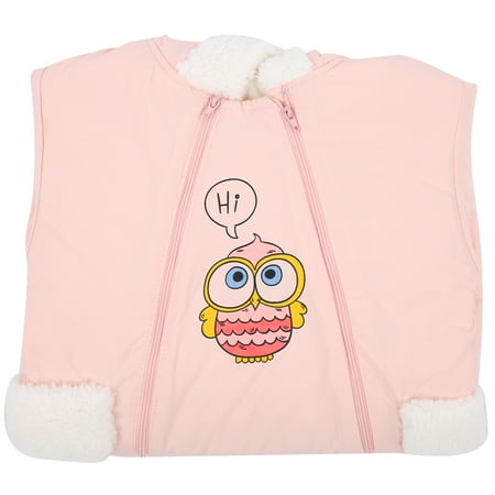 

Infant Romper Jumpsuits Clothes Baby Winter Clothing Warm CottonLike Climbing Printing LongSleeved Winter Jumpsuits(Pink 66cm)