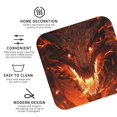 thumbnail image 3 of Lsque Magma Fire Black Dragon Pattern 4" Drink Coasters Set of 4, PVC Leather Absorbent Coasters, Table Coaster Set Decorative Coffee Cup Coasters Housewarming Gift -Square, 3 of 6