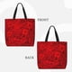 thumbnail image 2 of Fotbe Red Rose Bolsa Tote con Estampado para Mujer, Bolsos con Cremallera, Bolsa de Hombro Casual de Gran Capacidad con Bolsillos Internos, 2 of 7