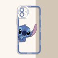 thumbnail image 1 of Funda de silicona suave de Disney Stitch para iPhone 14 Pro Max 13 12 Mini 11 Pro XR XS X 8 7 6 6S Plus SE 2020 cubierta protectora de lente Fivean unisex, 1 of 2
