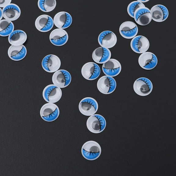 DEEPCRAFF 100 Pcs Craft Eyes with Lashes for Projects and Home Decoration Plastic Accessories