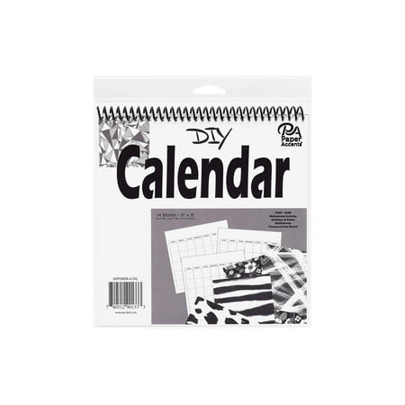 Accent Design Paper Accents Blank Calendar 8" x 8", 14 Months, White