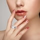 thumbnail image 3 of Anillo floral abierto ajustable para mujer, joyería minimalista con estilo, diseño único y elegante para uso diario, fiestas y citas, 3 of 8