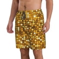 thumbnail image 2 of Logiee Bright Shiny Golden Print Mens Swim Trunks Quick Dry Board Shorts,Breathable Hawaii Beach Shorts Swimwear Bathing Suits-Small, 2 of 6