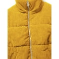 thumbnail image 3 of Ma Croix Women's Fluffy Cropped Corduroy Slim Fit Puffer Jacket, 3 of 6
