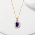 thumbnail image 2 of Silver & Stone Jewels Stunning Lab Created Sapphire 14K Yellow Gold Finish Women's Pendant, 2 of 2