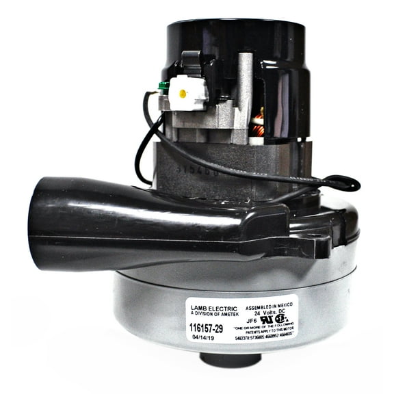 Ametek Lamb 5.7 Inch 24 Volt 2 Stage B/B Tangential Bypass Motor 116157-29