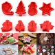 thumbnail image 1 of Juego de 4 cortadores de galletas navideñas Xihbxyly moldeados con émbolo para y fondant, 1 of 7