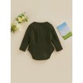 thumbnail image 4 of Faithtur Barboteuse Tricotée pour Bébé, Manches Longues Col Rond Solide Automne Hiver Body pour Filles Garçons, 4 of 8