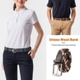 thumbnail image 4 of Qarigey Pantalones Pantalones cortos Cinturón Mujer Cintura trenzada Moda Cintura Banda Correa Adultos Hebilla Sin agujeros Decoración Cinturones Café y Caqui, 4 of 6