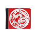 thumbnail image 1 of Paper-cut Snake Animal China Zodiac Art Flip Bifold Faux Leather Wallet  Multi-Function Card Purse, 1 of 4