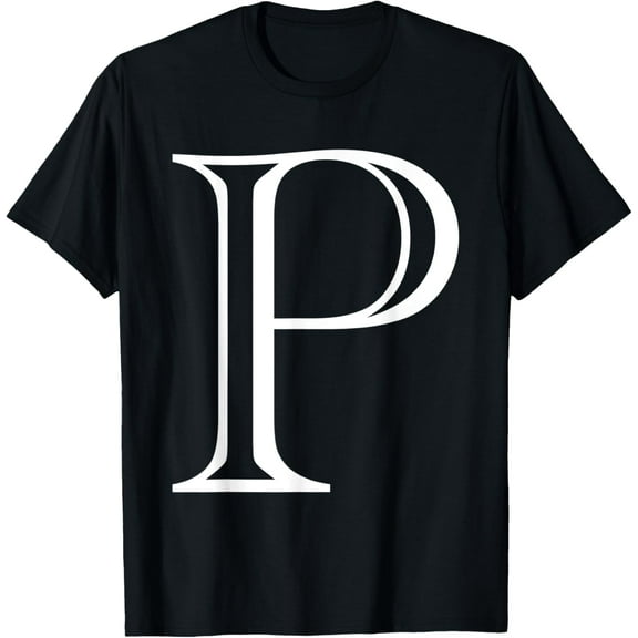 The Letter P Classic Style Capital Alphabet Monogram Initial T-Shirt