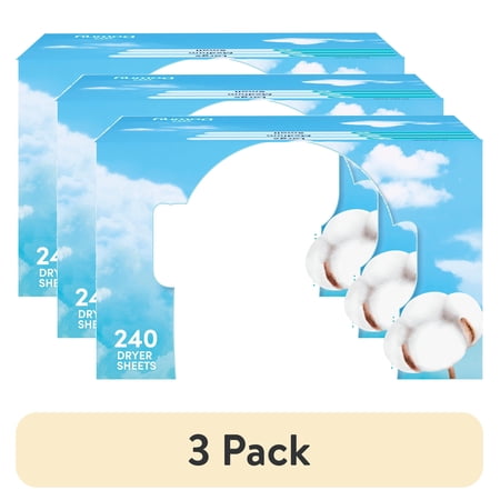 (3 pack) Downy Fabric Softener Dryer Sheets, Cool Cotton Scent, 240 Count