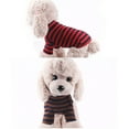 thumbnail image 3 of CICRKHB Dog Clothes Pet Winter Stripe Color Bottoming Dog Costumes Pet Dog Cat Clothes Vest Shirt Pet Supplies Red, 3 of 5