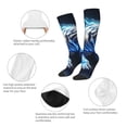 thumbnail image 3 of Xecao Futuristic Blue Light White Tiger Pattern Adult Stockings with Color-Block Design and 3D Print, Breathable Comfortable Hosiery for Daily Wear and Sports, 3 of 6