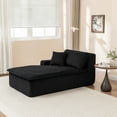 thumbnail image 4 of High-Density Foam Upholstered Sleeper Chair with Reversible Armrests - No Assembly Required Oversized Chaise Bed for Living Room, Movie Nook & Bedroom (Single Size), 4 of 9